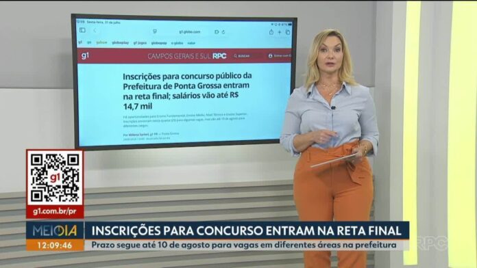 Concurso da Prefeitura de Ponta Grossa fecha inscrições em dias