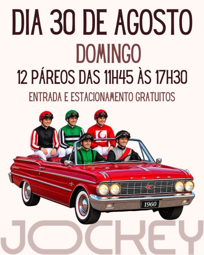 Jockey Club oferece domingo com corridas, carros antigos e entrada gratuita em Curitiba