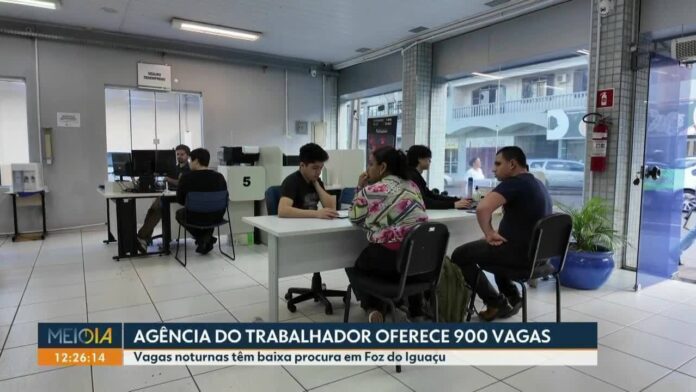 Vagas noturnas esperam por candidatos em Foz do Iguaçu