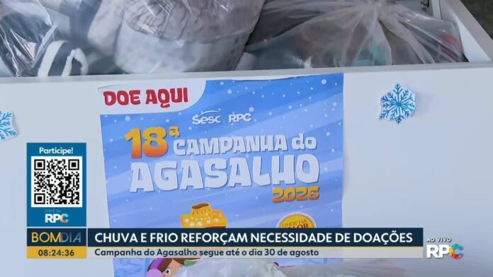Campanha do Agasalho arrecada doações para enfrentar o frio no Paraná