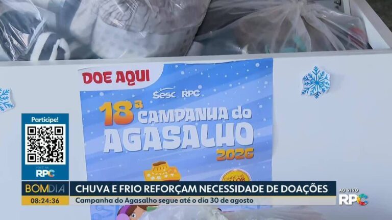 Campanha do Agasalho arrecada doações para enfrentar o frio no Paraná