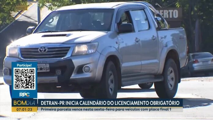 Licenciamento de veículos começa a vencer no Paraná a partir de agosto