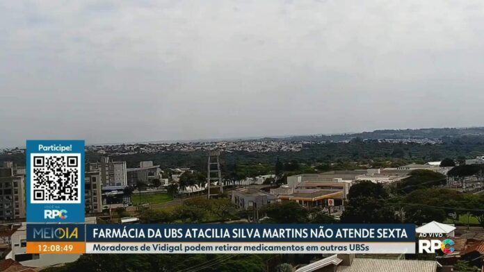 UBS em Cianorte fecha farmácia nesta sexta por manutenção