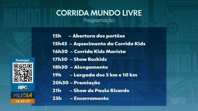 Corrida Mundo Livre traz provas e show a Pinhais neste sábado