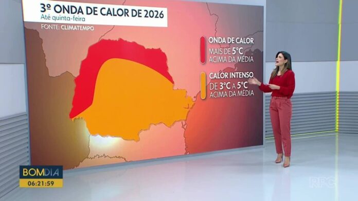 Calor acima da média cede lugar a frente fria no Paraná