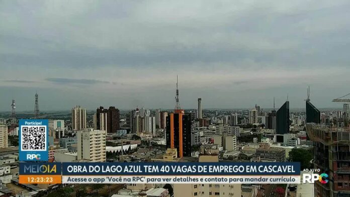 Obra no Lago Azul abre 40 vagas de emprego em Cascavel