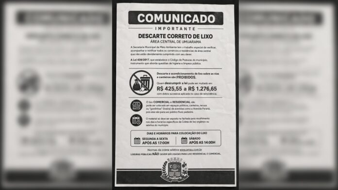 Prefeitura alerta contra panfleto falso sobre Meio Ambiente
