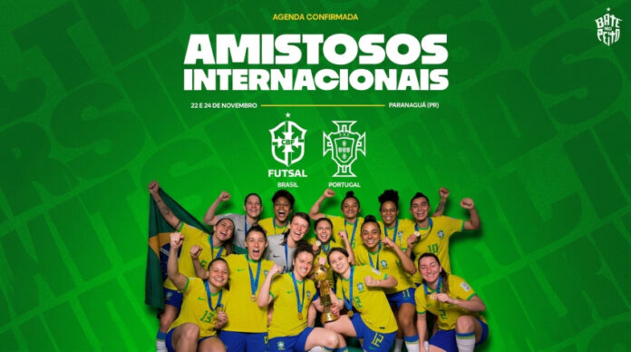 Seleção Brasileira Feminina de Futsal joga amistosos em Paranaguá