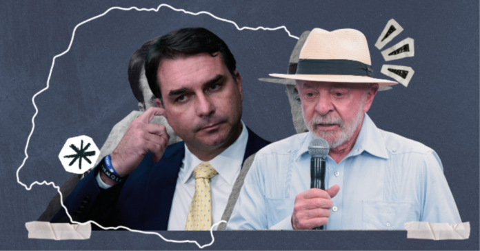 Pesquisa mostra Flávio Bolsonaro 13 pontos à frente de Lula no Paraná