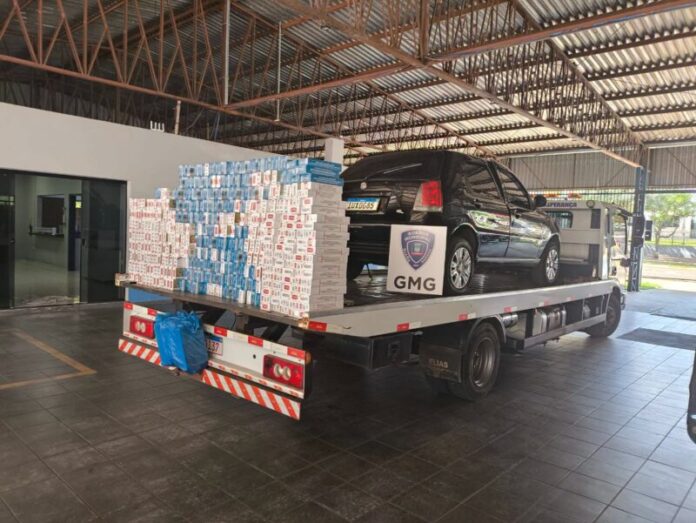 PRF e Guarda Municipal apreendem 512 pacotes de cigarros contrabandeados em Guaíra