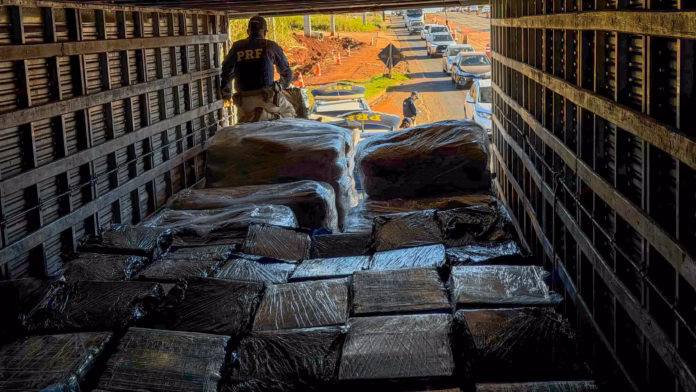 Caminhão carregava 4,3 toneladas de drogas em Maringá; maior apreensão do ano