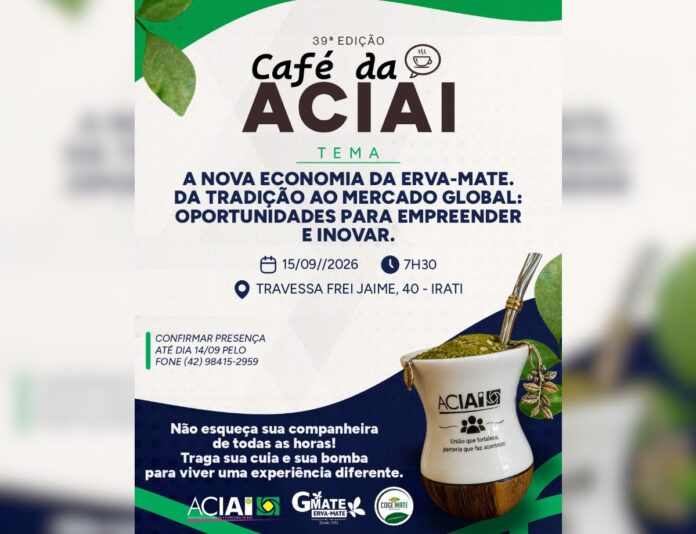 Café da ACIAI debate oportunidades na erva-mate; veja como participar