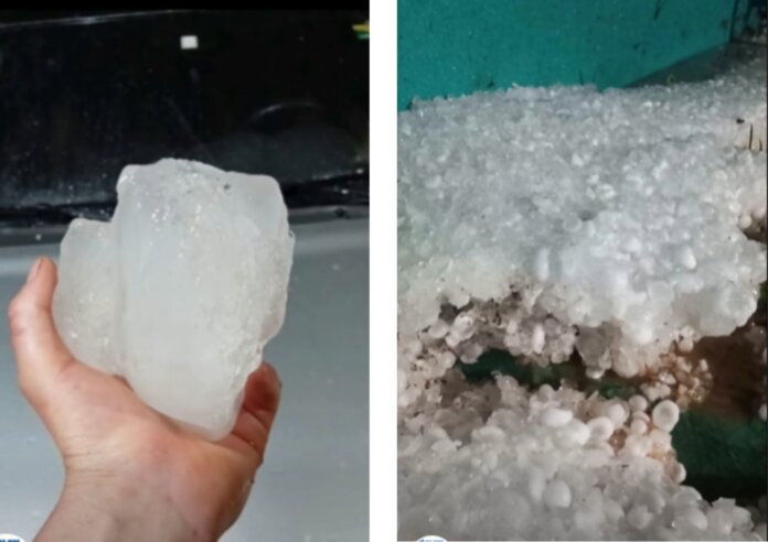 Granizo atinge zona rural de Castro após alerta vermelho da Defesa Civil