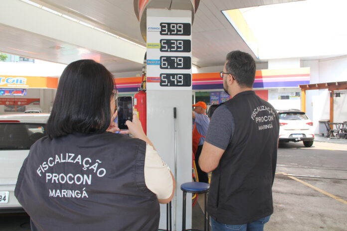 Gasolina comum custa em média R$ 6,92 em Maringá; veja os preços dos combustíveis