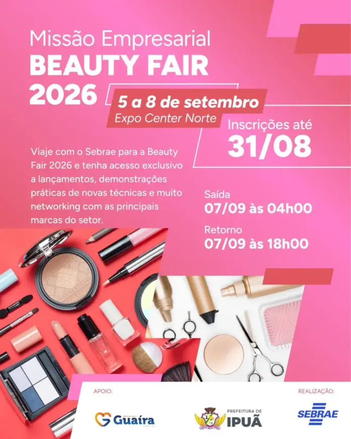 Empresários de Guaíra vão à Beauty Fair 2026 com apoio da prefeitura