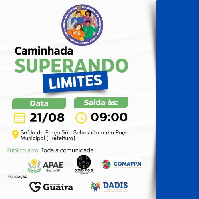 Caminhada pela inclusão reúne Guaíra nesta quinta