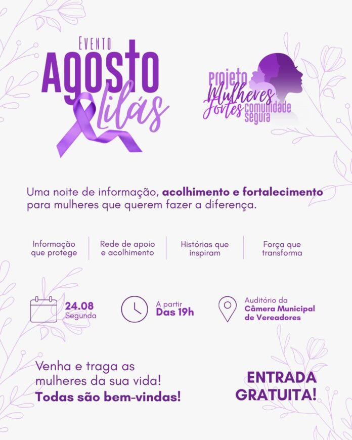 Câmara de Cascavel debate violência contra a mulher em 24 de agosto
