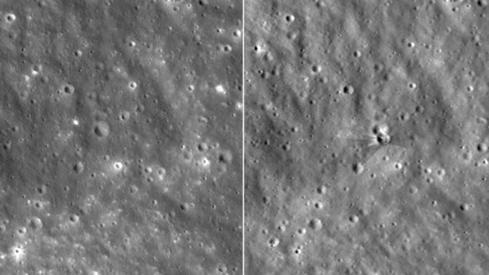 Nasa fotografa cratera de 18 metros deixada por foguete da SpaceX na Lua