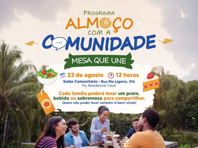 Moradores do Tuiuti e Branca Vieira se encontram em almoço comunitário no domingo 23