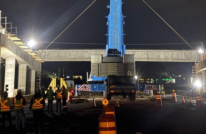 BR-376 em Ponta Grossa fecha para montagem de viaduto entre 24 e 31 de agosto