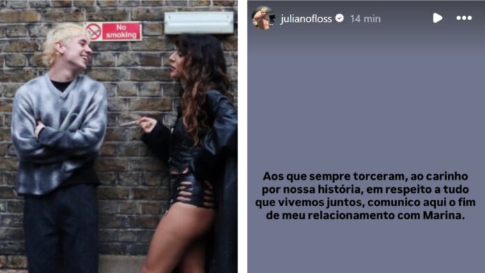 Juliano Floss encerra namoro com Marina Sena