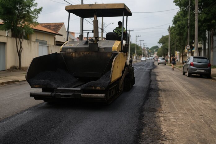 Rua Paranaguá em Engenheiro Beltrão recebe pavimentação; obra custará R$ 200 mil