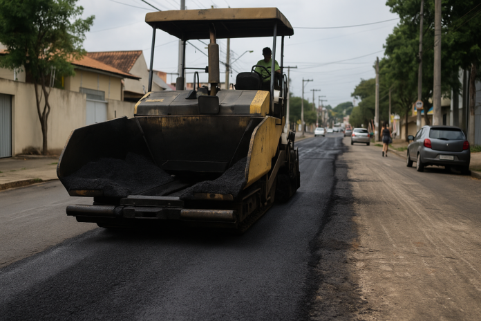 Rua Paranaguá em Engenheiro Beltrão recebe pavimentação; obra custará R$ 200 mil
