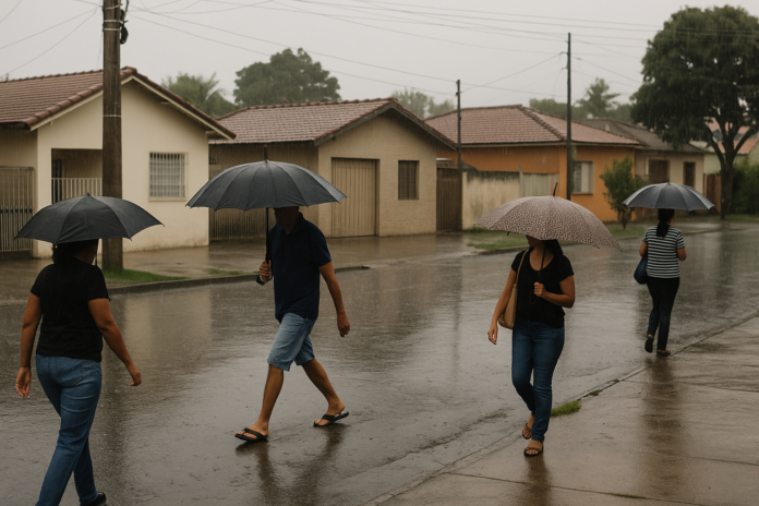 União da Vitória registra 74 mm de chuva; previsão mantém instabilidade nesta segunda-feira