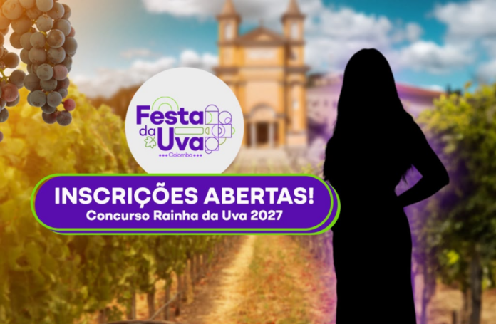 Concurso Rainha da Uva 2027 abre inscrições em Colombo; prazo vai até 25 de setembro