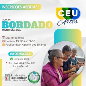 CEU das Artes abre cursos de qualificação e atividades para toda a família em Almirante Tamandaré