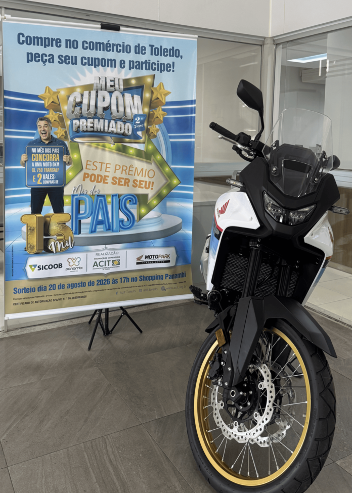 Sorteio Meu Cupom Premiado premia comprador com moto e vendedor com R$ 1 mil