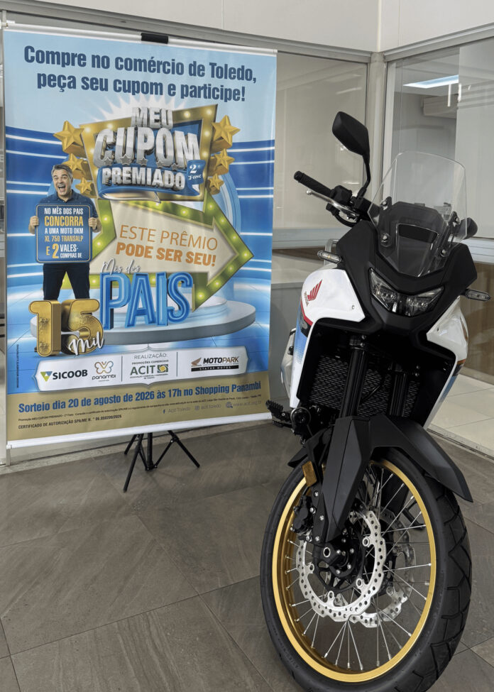 Compre para o Dia dos Pais e concorra a moto e R$ 30 mil em prêmios