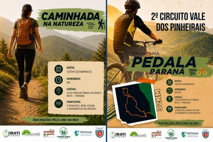 Inscrições abertas para caminhada e pedalada do 2º Circuito Vale dos Pinheirais