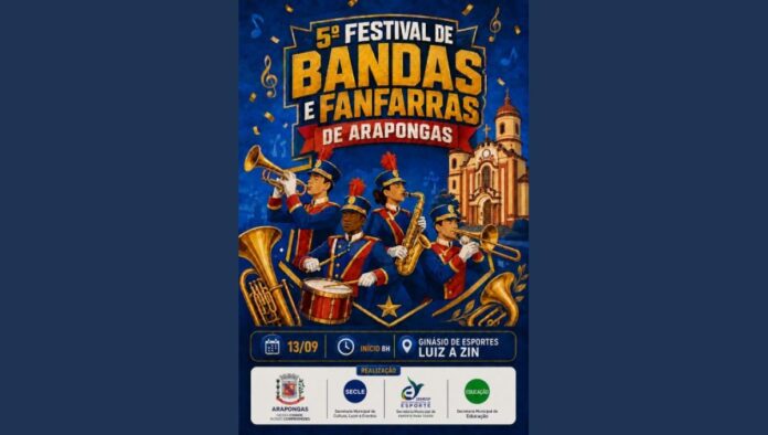 5º Festival Cultural de Bandas e Fanfarras de Arapongas abre inscrições até 5 de setembro