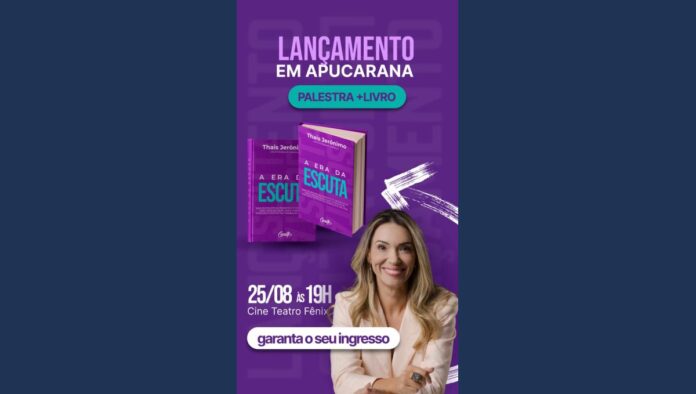 Palestra sobre escuta e comunicação lança livro em Apucarana nesta terça