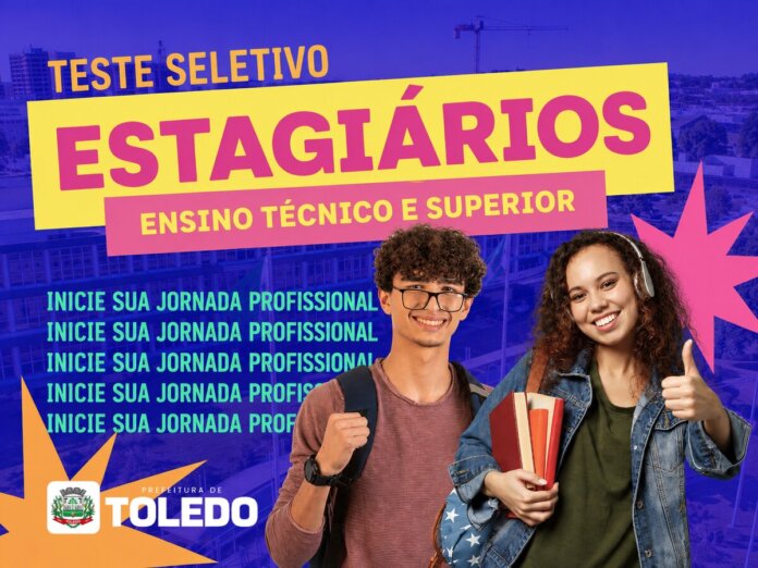 Prefeitura abre 46 vagas de estágio técnico e superior com bolsa até R$ 1.458