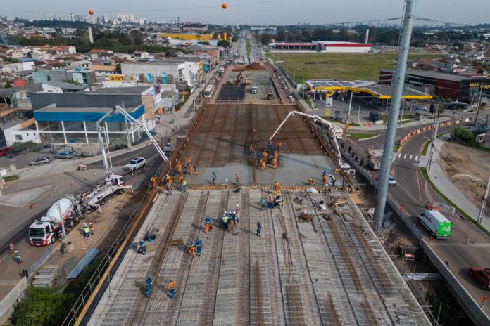 Viaduto Curitiba-Pinhais avança para nova fase de obras