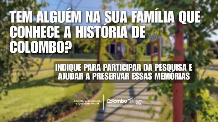 Colombo procura moradores com mais de 90 anos para registrar histórias da cidade