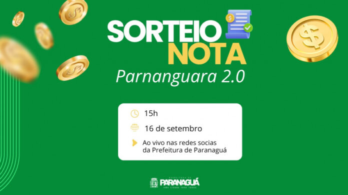 Paranaguá faz primeiro sorteio da Nota Parnanguara 2.0 nesta quarta, prêmios de R$ 5 mil