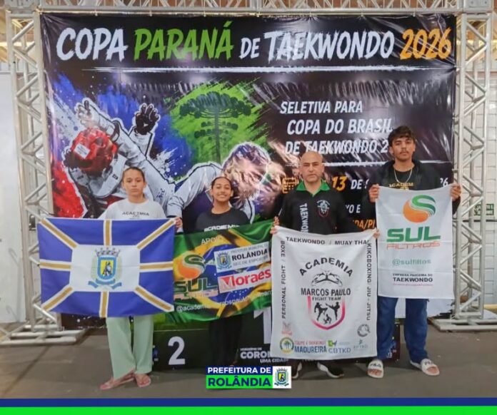 Rolândia conquista 3 medalhas na Copa Paraná de Taekwondo