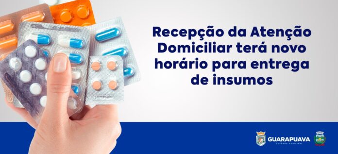 Atenção Domiciliar de Guarapuava muda horário de entrega de insumos a partir de segunda-feira