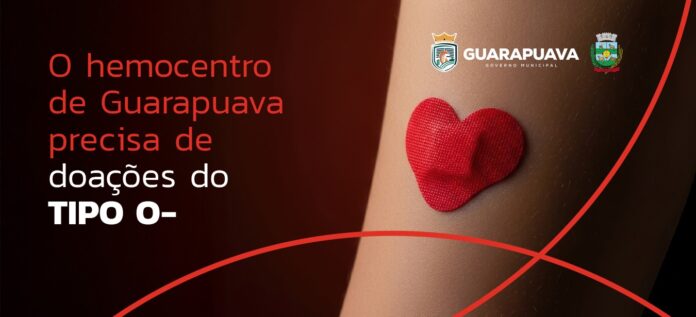 Guarapuava convoca doadores de sangue O negativo para recompor estoque do Hemocentro