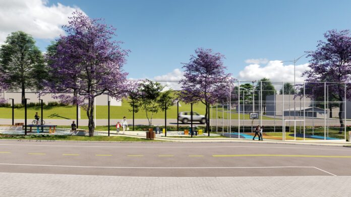Zona Sul de Pato Branco ganha parque linear com quadras e áreas de esporte