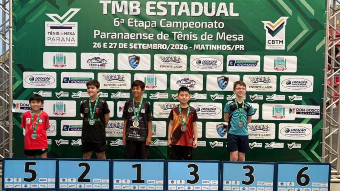 Guaíra conquista 13 medalhas no Campeonato Paranaense de Tênis de Mesa