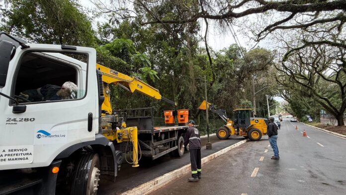 Temporal em Maringá deixa 8 alagamentos e 19 pontos com lama, prefeitura mobiliza equipes
