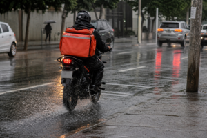 Entregador aguarda 20 minutos na chuva e cliente nem agradece: conheça a rotina dos motoboys
