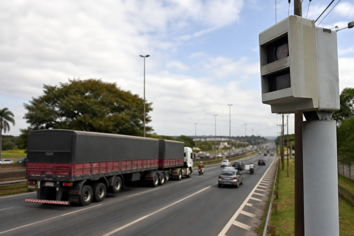Paranaguá monitora trânsito com carreta equipada em 4 avenidas e ruas