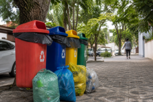Alunos de Beltrão orientam moradores sobre descarte correto de resíduos