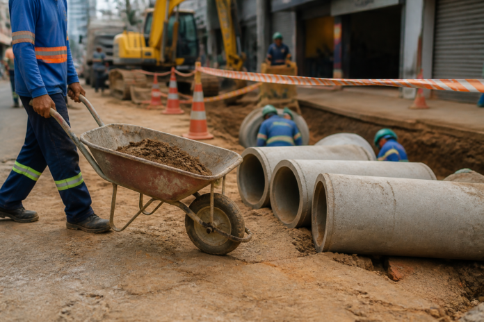 Rua Paraná em Cascavel fecha para drenagem, interdição dura 15 dias
