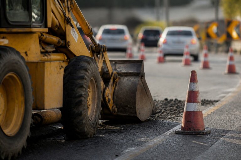 Avenida Paraná tem pista bloqueada para obras, trânsito é desviado em Curitiba